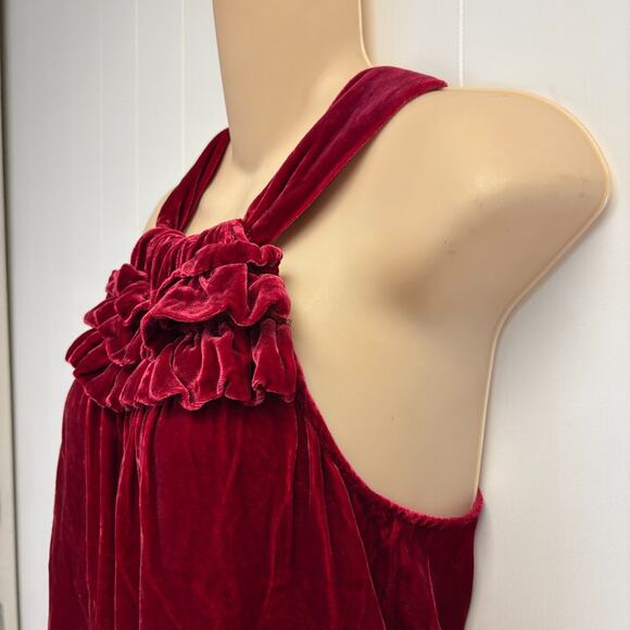 Sundance Women's Velvet Boho Fairy Grunge Whimsigoth Vamp Top Size XS Festival - Picture 3 of 7